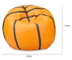 Sedací vak - míč basketballový - světlemodrý (3/7)