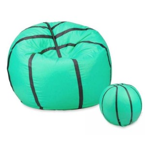 Sedací vak - míč basketballový + taburet - mentolový