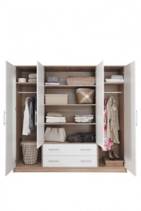 Ilustrační foto - Sestava SMART B dub sonoma + bíly lux (3/7)