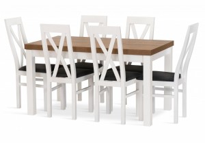 Jídelní sestava ZYTA stůl + 6 židlí