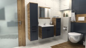 Koupelnová sestava TERNI A grafit mat + dub artisan