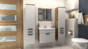 Koupelnová sestava TERNI B bílý mat + dub artisan
