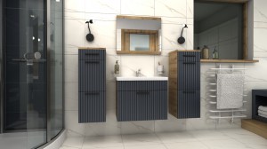 Koupelnová sestava TERNI C grafit mat + dub artisan
