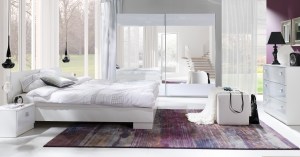 Ložnice LUX STRIPES bílá / bílá