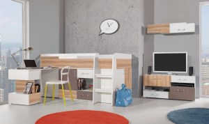 Patrová postel BLOG M21 + psací stůl