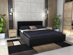 Postel LIDIA 160x200 černá - RIVIERA 100