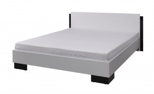 Postel LUX bílá / černý lesk