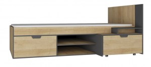 Postel NANO NA13 90x200 grafit + dub riviera