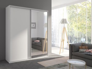 Šatní skříň GRANDE 204 Zrcadlo bílá