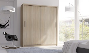 Šatní skříň MISTRAL 180 bílá / 2x zrcadlo