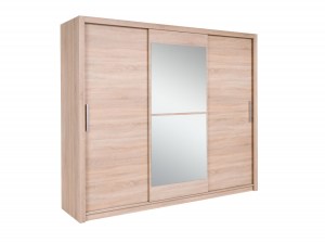Šatní skříň MISTRAL 250 bílá / zrcadla
