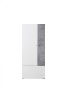 Šatní skříň SIGMA SI3 Bílá lux + beton