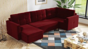 Sedací souprava RUTAR červená - MATT VELVET 59