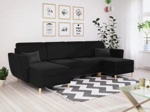 Sedací souprava SOMERO Černá - MATT VELVET 99