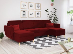Sedací souprava SOMERO Červená - MATT VELVET 59