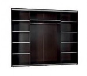 Šatní skříň SILVER 255 kaštan wenge / zrcadlo (2/2)