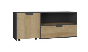 Televizní stolek NANO NA10 grafit + dub riviera